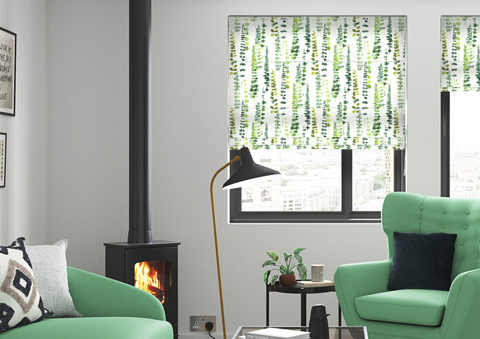 Santa Maria, Botany Green - Twist&Fit Roman Blind - Image 3